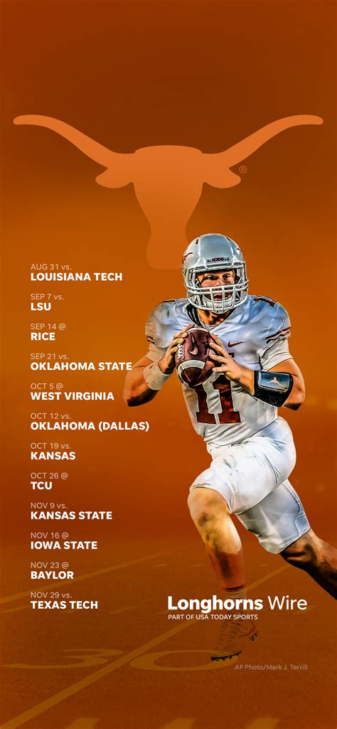 longhorns football schedule|More.